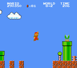 The jump in Super Mario Bros.